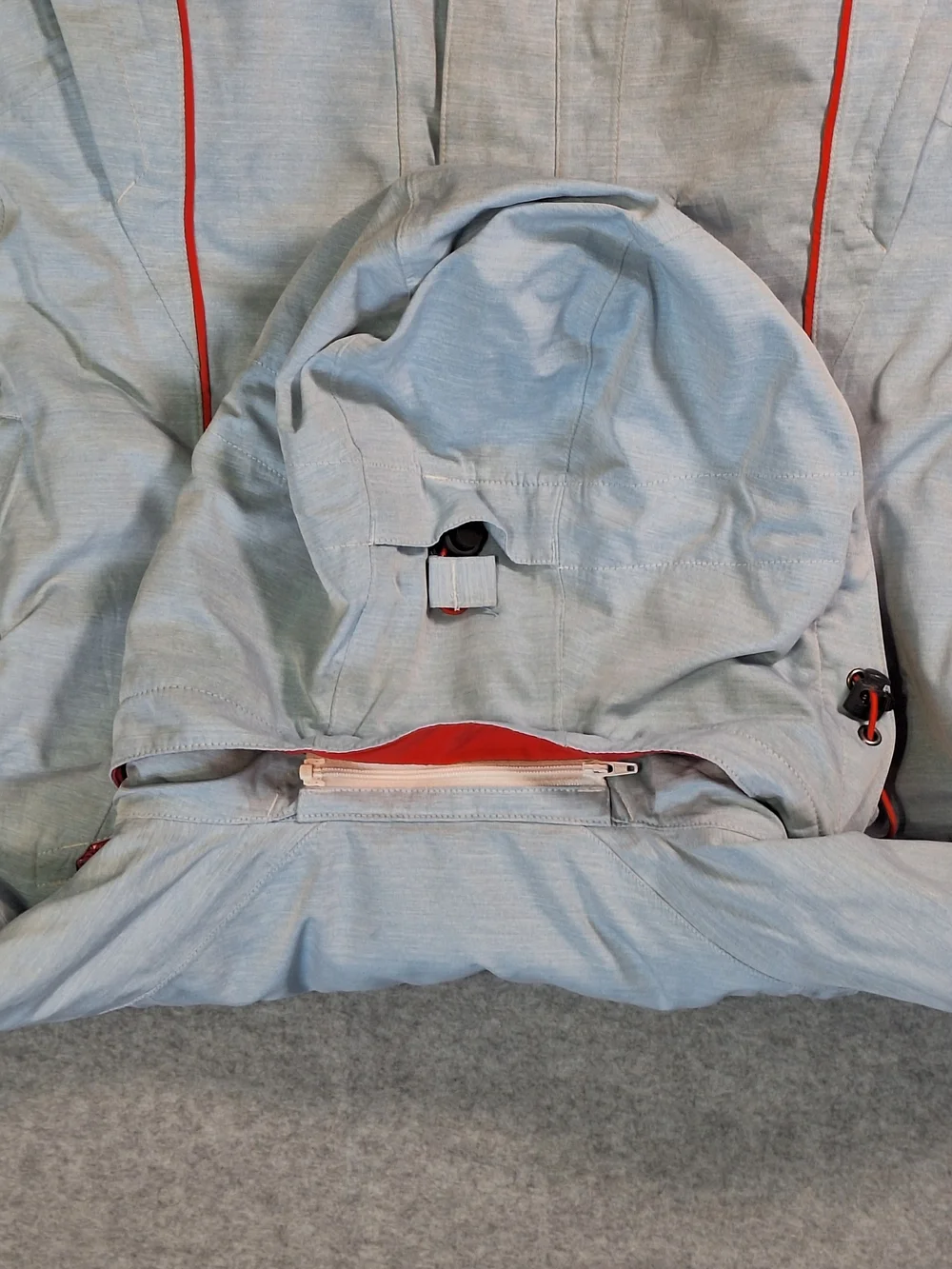 Salomon AdvancedSkin Dry Women's Heather Light Blue Hooded Ski Jacket Size S